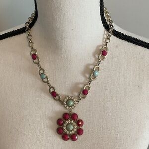 Elegant Multi-Color Floral Necklace